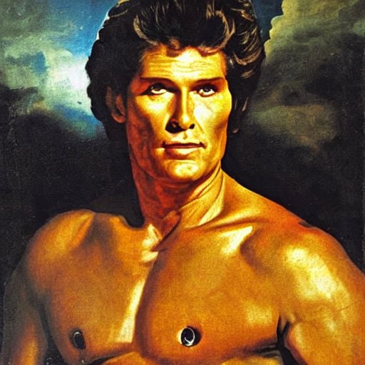 David hasselhoff pintado por Goya