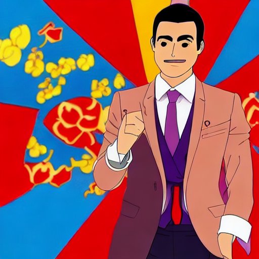 Colorful japanese cartoon Pedro Sánchez anime intro