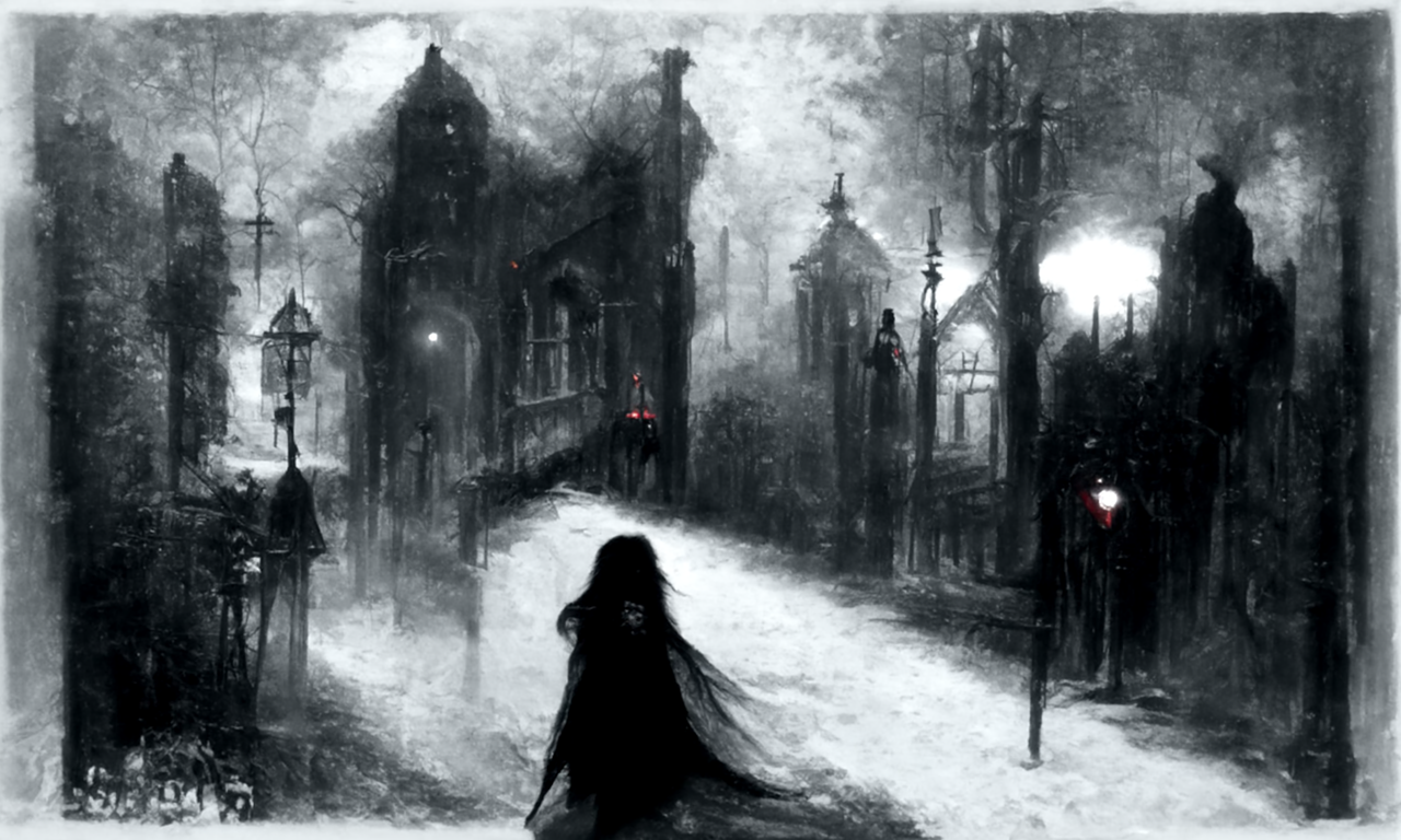 The city at night. A Gothic horror tale written, illustrated, and narrated  by AI (part II). - Roberto J. Font Ruiz personal blog